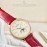Jaeger Lecoultre 316 Refined Steel Leather Strap Watch For Women Red