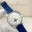Jaeger Lecoultre 316 Refined Steel Blue Leather Strap Watch For Women