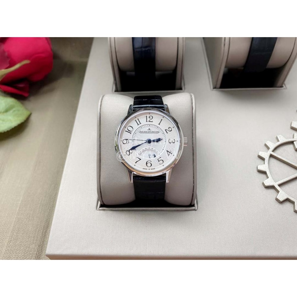 Jaeger Lecoultre An Factory Round Dial Leather Strap Watch