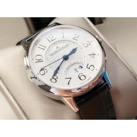 Jaeger Lecoultre An Factory Round Dial Leather Strap Watch