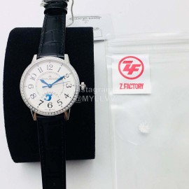 Jaeger Lecoultre Zf Factory 34mm Dial Leather Strap Watch