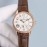 Jaeger Lecoultre Leather Strap 34mm Dial Diamond Watch Brown
