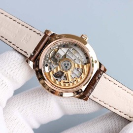 Jaeger Lecoultre Leather Strap 34mm Dial Diamond Watch Brown