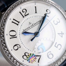 Jaeger Lecoultre Leather Strap 34mm Dial Diamond Watch