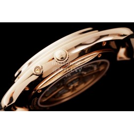 Jaeger Lecoultre Sapphire Crystal Glass 39mm Dial Leather Strap Watch