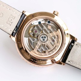 Jaeger Lecoultre Diamond Black Leather Strap Watch