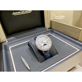 Jaeger Lecoultre Diamond Leather Strap Watch