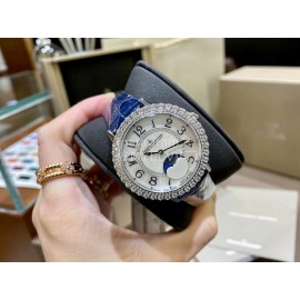 Jaeger Lecoultre Diamond Leather Strap Watch