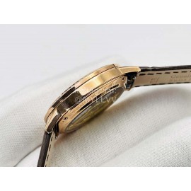 Jaeger Lecoultre 34mm Dial Diamond Leather Strap Watch