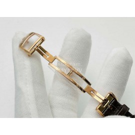 Jaeger Lecoultre 34mm Dial Diamond Leather Strap Watch