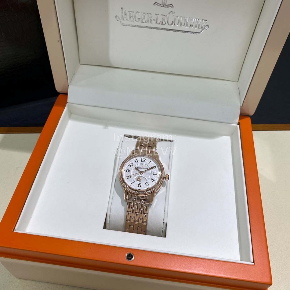 Jaeger Lecoultre Sapphire Glass Steel Strap White Dial Watch