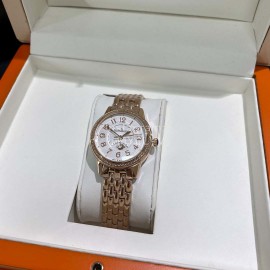 Jaeger Lecoultre Sapphire Glass Steel Strap White Dial Watch