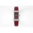 Jaeger Lecoultre 316l Steel Case Square Dial Watch Wine Red