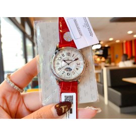 Jaeger Lecoultre 316l Steel Case Leather Strap Watch