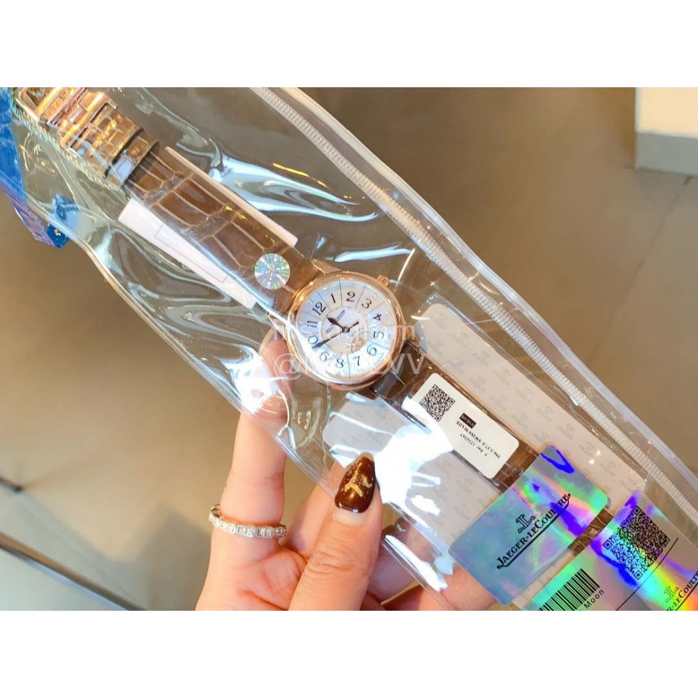 Jaeger Lecoultre Leather Strap 316l Steel Case Watch