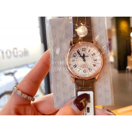 Jaeger Lecoultre Leather Strap 316l Steel Case Watch