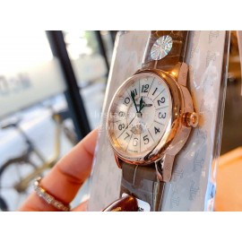 Jaeger Lecoultre Leather Strap 316l Steel Case Watch