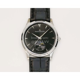 Jaeger Lecoultre 39mm Dial Leather Strap Watch Black