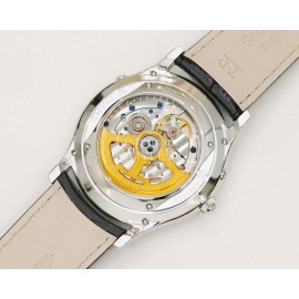 Jaeger Lecoultre 39mm Dial Leather Strap Watch Black