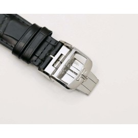 Jaeger Lecoultre 39mm Dial Leather Strap Watch Black