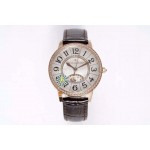 Jaeger Lecoultre Leather Strap 34mm Dial Diamond Watch