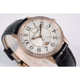 Jaeger Lecoultre 34mm Dial Leather Strap Watch