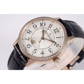Jaeger Lecoultre 34mm Dial Leather Strap Watch
