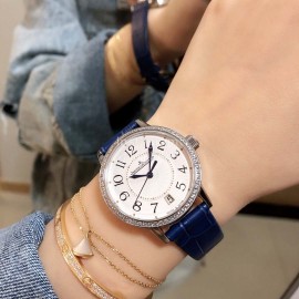 Jaeger Lecoultre Sapphire Crystal 36mm Dial Watch Blue