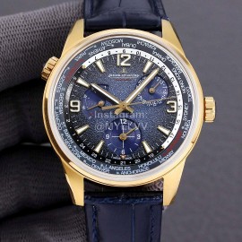 Jaeger Lecoultre Geographic Wt 42mm Dial Watch Gold