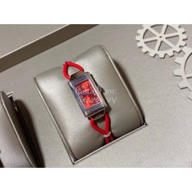 Jaeger Lecoultre Reverso Square Dial Watch For Women Red