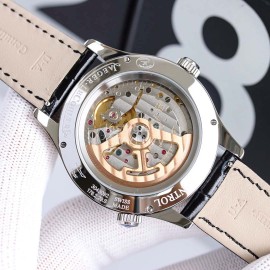 Jaeger Lecoultre 43mm Dial Leather Strap Watch Black