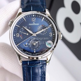 Jaeger Lecoultre 43mm Dial Leather Strap Watch Dark Blue