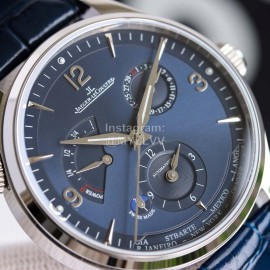 Jaeger Lecoultre 43mm Dial Leather Strap Watch Dark Blue