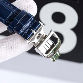 Jaeger Lecoultre 43mm Dial Leather Strap Watch Dark Blue