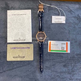 Jaeger Lecoultre 33mm Dial Leather Strap Quartz Watch Gold