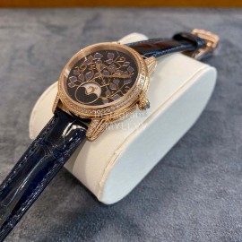 Jaeger Lecoultre 33mm Dial Leather Strap Quartz Watch Gold