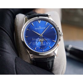 Jaeger Lecoultre Leather Strap 39mm Dial Watch Blue