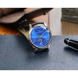 Jaeger Lecoultre Leather Strap 39mm Dial Watch Blue