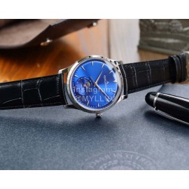 Jaeger Lecoultre Leather Strap 39mm Dial Watch Blue
