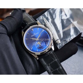 Jaeger Lecoultre Leather Strap 39mm Dial Watch Blue