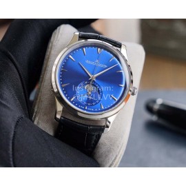 Jaeger Lecoultre Leather Strap 39mm Dial Watch Blue