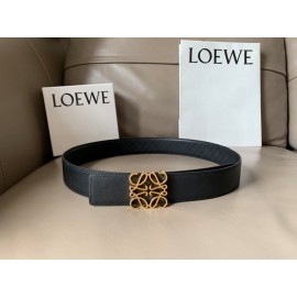 Loewe Calf Gold Anagram Buckle 40mm Leisure Belts Black