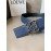 Loewe Calf Silver Anagram Buckle 40mm Leisure Belts Navy