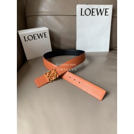 Loewe Calf Gold Anagram Buckle 40mm Leisure Belts Brown