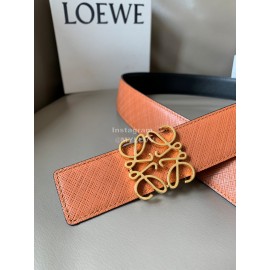 Loewe Calf Gold Anagram Buckle 40mm Leisure Belts Brown