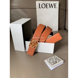 Loewe Calf Gold Anagram Buckle 40mm Leisure Belts Brown