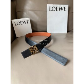 Loewe Calf Gold Anagram Buckle 40mm Leisure Belts Brown
