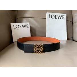 Loewe Calf Gold Anagram Buckle 40mm Leisure Belts Brown
