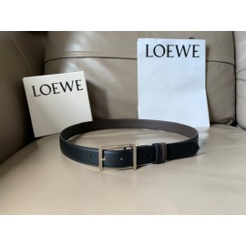 Loewe Soft Leather Pin Buckle 30mm Leisure Belts Black