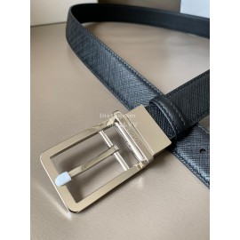 Loewe Soft Black Leather Pin Buckle 30mm Leisure Belts 